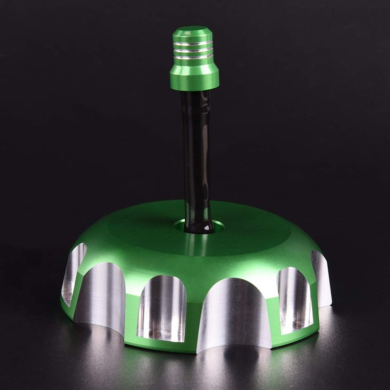Rawsomes Billet Gas Fuel Tank Cap Cover with Vent Hose Compatible with Kawasaki KX65 KX85 KX100 KX125 1999-2013 KDX 200 1990 CRF150R 2007-2010 Green - Image 2